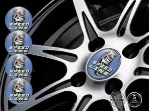 Rim decals Custom Style Sleek Dome Labels for Vehicles